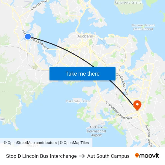 Stop D Lincoln Bus Interchange to Aut South Campus map