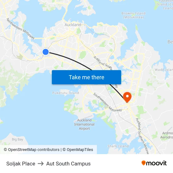 Soljak Place to Aut South Campus map
