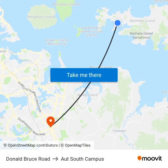 Donald Bruce Road to Aut South Campus map