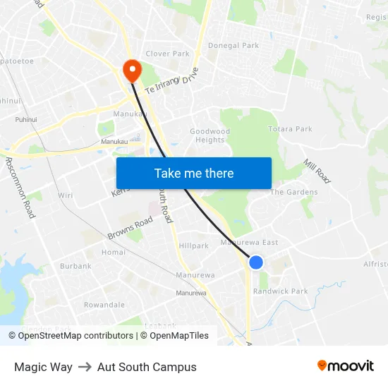 Magic Way to Aut South Campus map