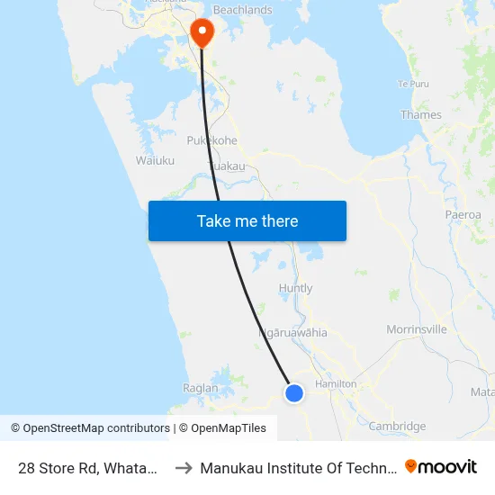 28 Store Rd, Whatawhata to Manukau Institute Of Technology map