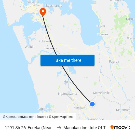 1291 Sh 26, Eureka (Near Eureka Rd) to Manukau Institute Of Technology map