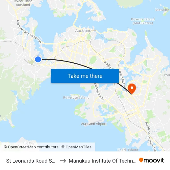 St Leonards Road School to Manukau Institute Of Technology map