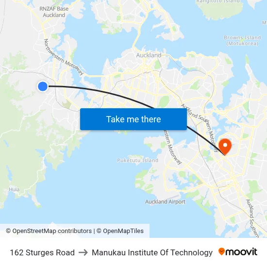 162 Sturges Road to Manukau Institute Of Technology map