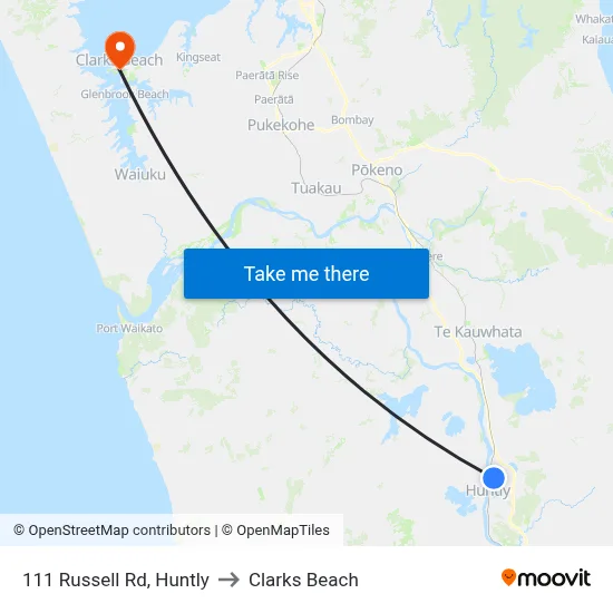 111 Russell Rd, Huntly to Clarks Beach map