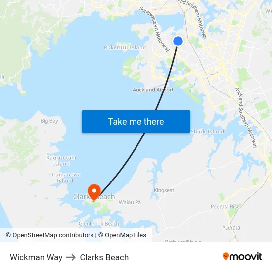Wickman Way to Clarks Beach map