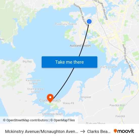 Mckinstry Avenue/Mcnaughton Avenue to Clarks Beach map