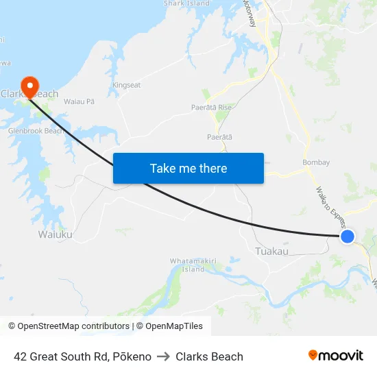 42 Great South Rd, Pōkeno to Clarks Beach map