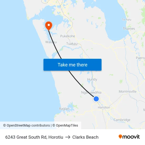 6243 Great South Rd, Horotiu to Clarks Beach map
