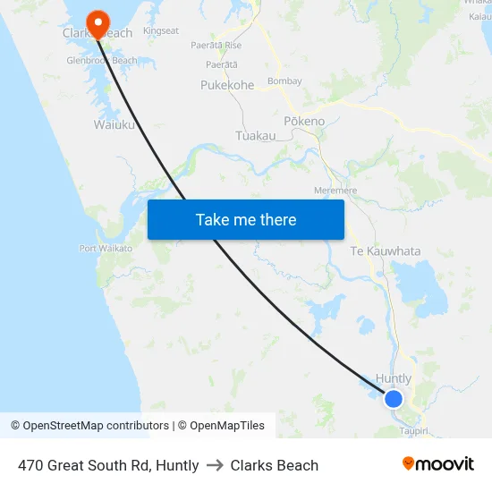 470 Great South Rd, Huntly to Clarks Beach map