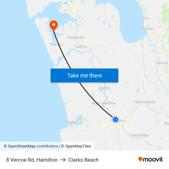 8 Vercoe Rd, Hamilton to Clarks Beach map