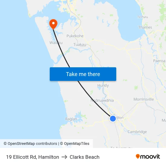 19 Ellicott Rd, Hamilton to Clarks Beach map