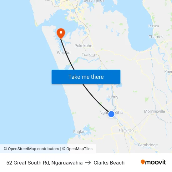 52 Great South Rd, Ngāruawāhia to Clarks Beach map