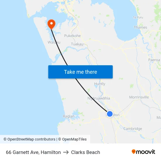 66 Garnett Ave, Hamilton to Clarks Beach map