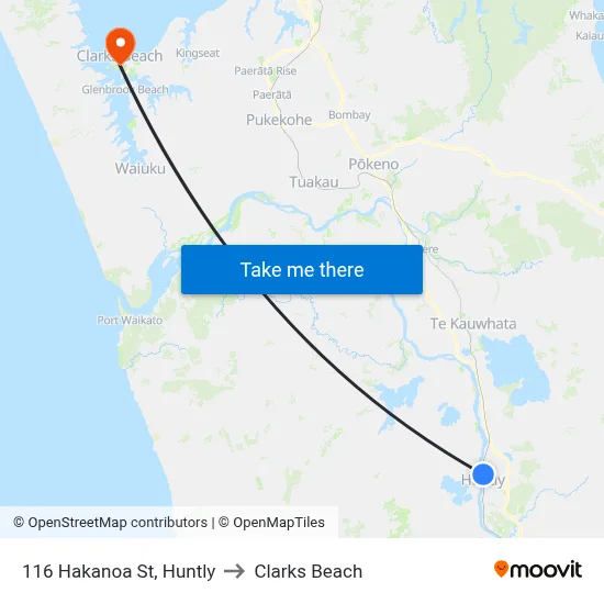116 Hakanoa St, Huntly to Clarks Beach map