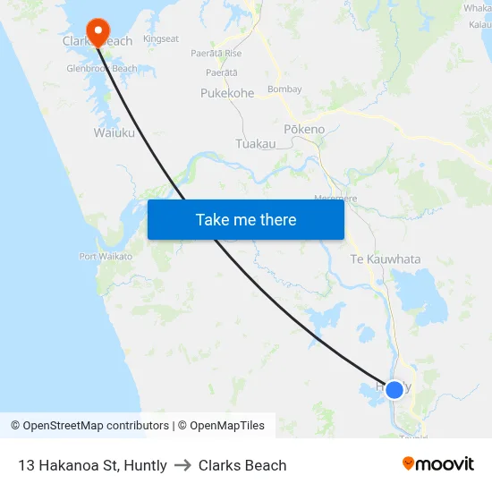 13 Hakanoa St, Huntly to Clarks Beach map