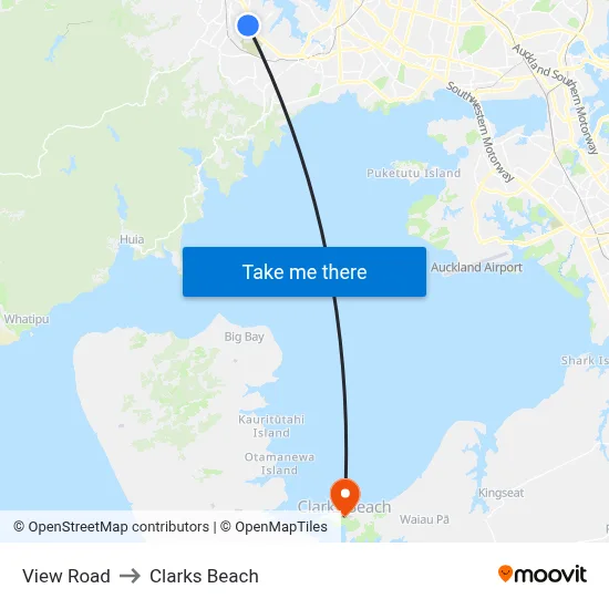 View Road to Clarks Beach map
