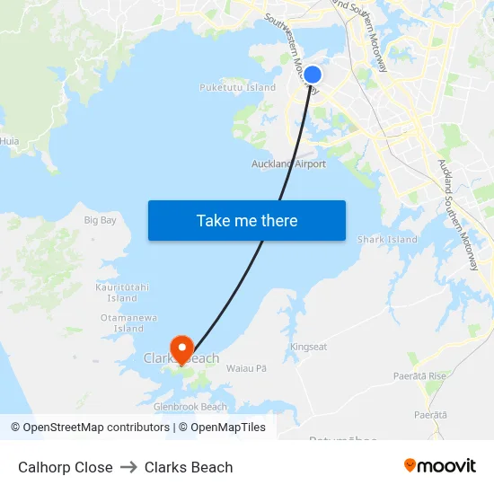 Calhorp Close to Clarks Beach map