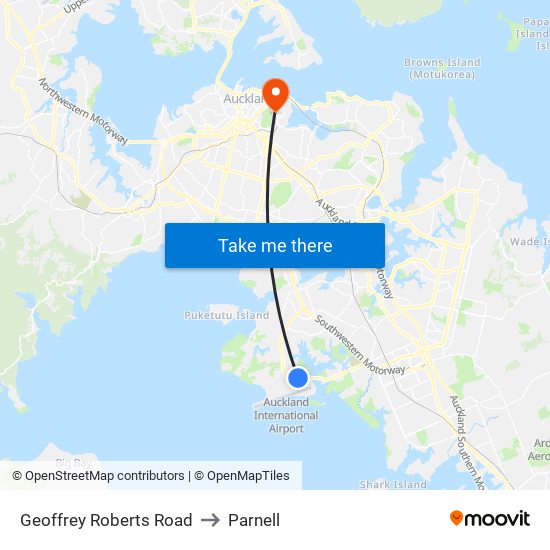 Geoffrey Roberts Road to Parnell map