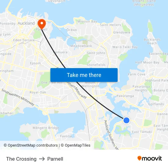 The Crossing to Parnell map