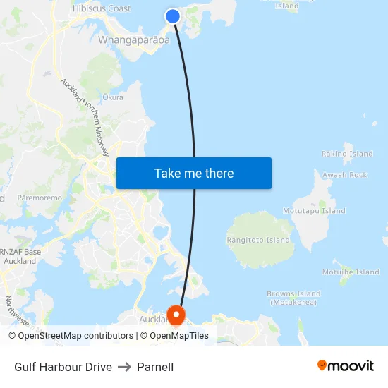 Gulf Harbour Drive to Parnell map