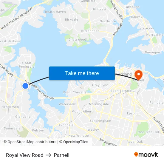 Royal View Road to Parnell map