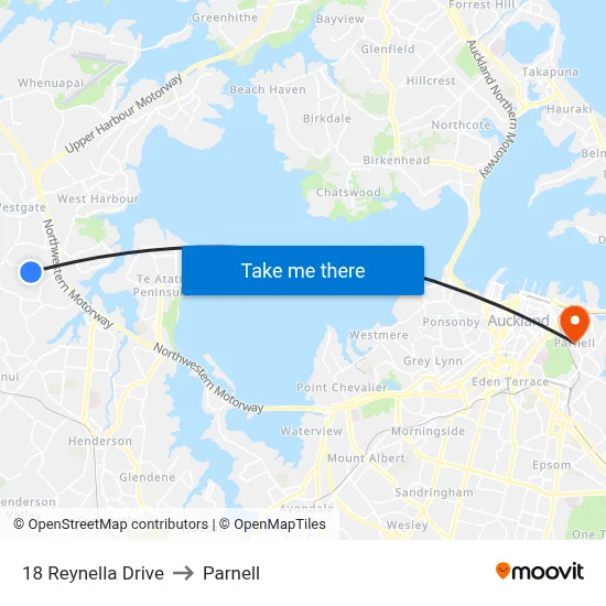 18 Reynella Drive to Parnell map