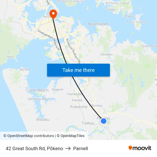 42 Great South Rd, Pōkeno to Parnell map