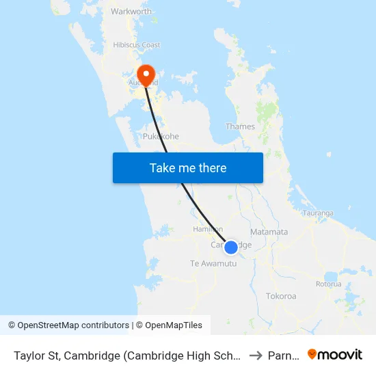 Taylor St, Cambridge (Cambridge High School) to Parnell map