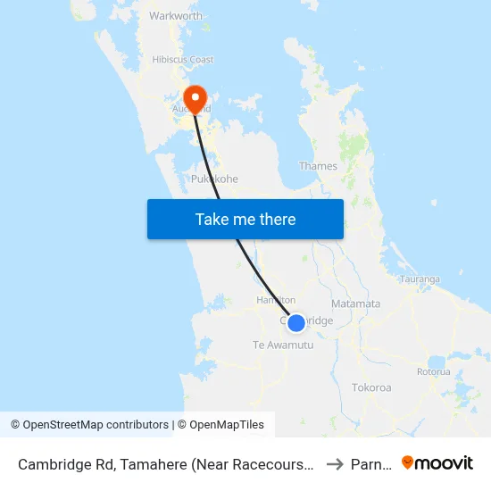 Cambridge Rd, Tamahere (Near Racecourse Rd) to Parnell map