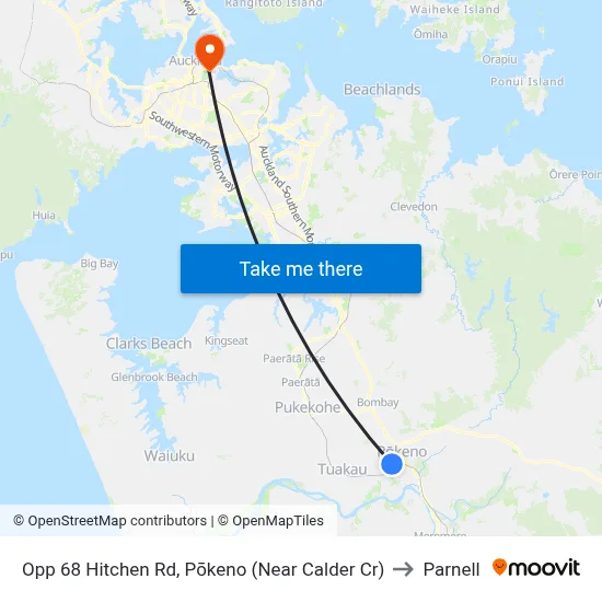 Opp 68 Hitchen Rd, Pōkeno (Near Calder Cr) to Parnell map
