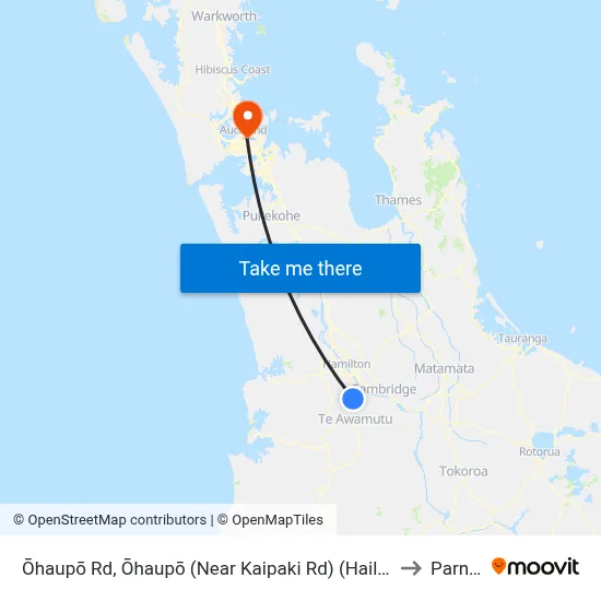 Ōhaupō Rd, Ōhaupō (Near Kaipaki Rd) (Hail2ride) to Parnell map