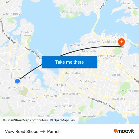 View Road Shops to Parnell map