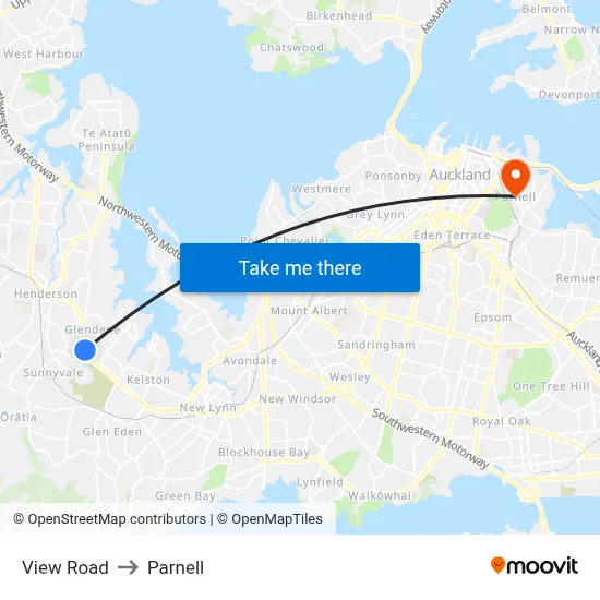 View Road to Parnell map
