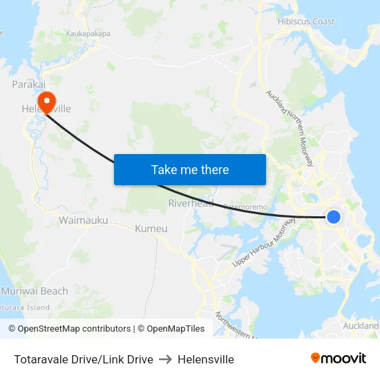 Totaravale Drive/Link Drive to Helensville map