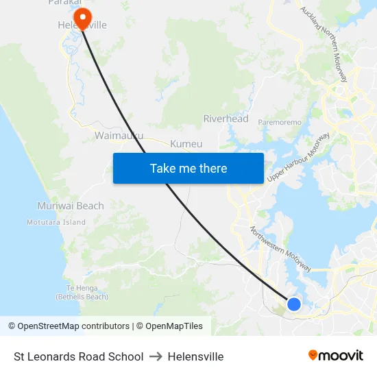 St Leonards Road School to Helensville map