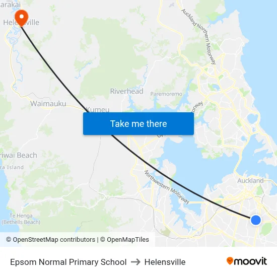 Epsom Normal Primary School to Helensville map