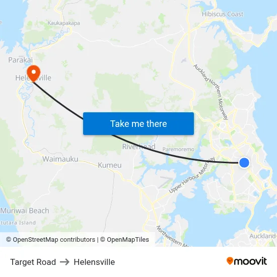 Target Road to Helensville map