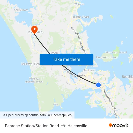 Penrose Station/Station Road to Helensville map