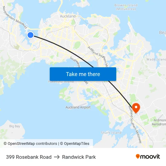 399 Rosebank Road to Randwick Park map