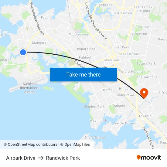Airpark Drive to Randwick Park map