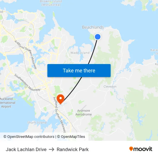 Jack Lachlan Drive to Randwick Park map