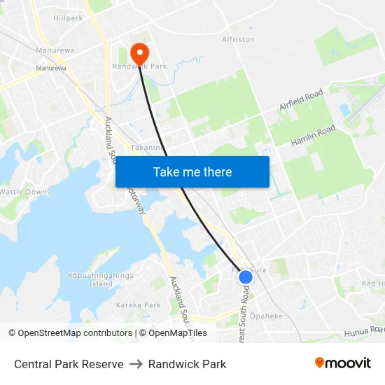 Central Park Reserve to Randwick Park map