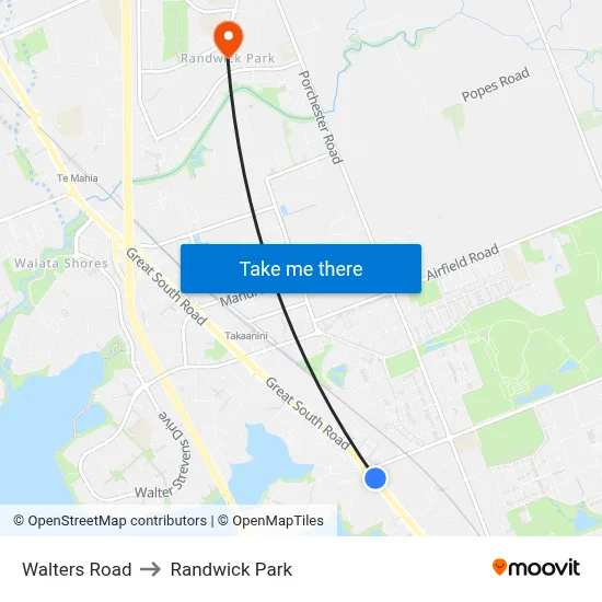 Walters Road to Randwick Park map