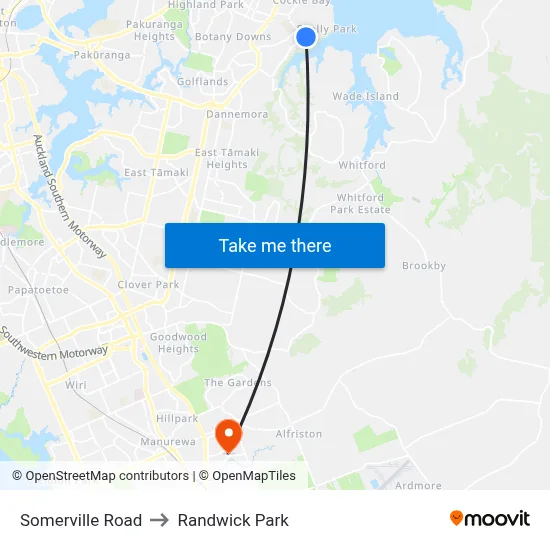Somerville Road to Randwick Park map