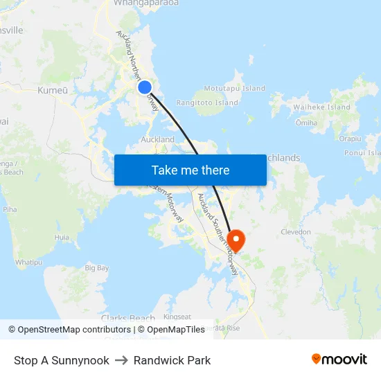 Stop A Sunnynook to Randwick Park map