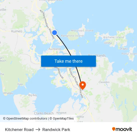 Kitchener Road to Randwick Park map