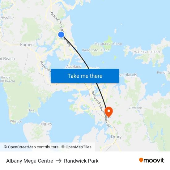 Albany Mega Centre to Randwick Park map