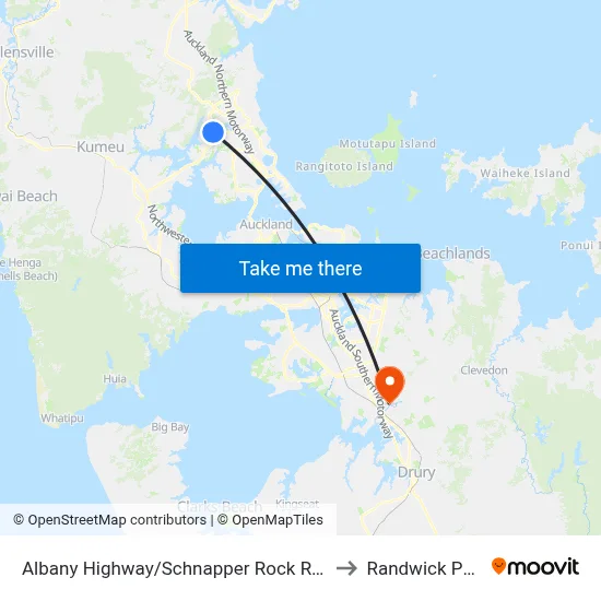 Albany Highway/Schnapper Rock Road to Randwick Park map