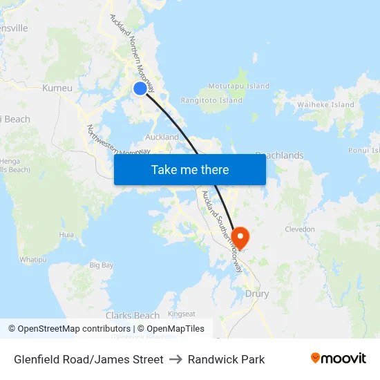 Glenfield Road/James Street to Randwick Park map